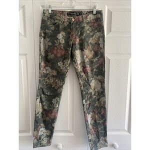 Zara Trafaluc Women's 6 Premium Collection Floral Skinny Leg Denim Jeans Cottage